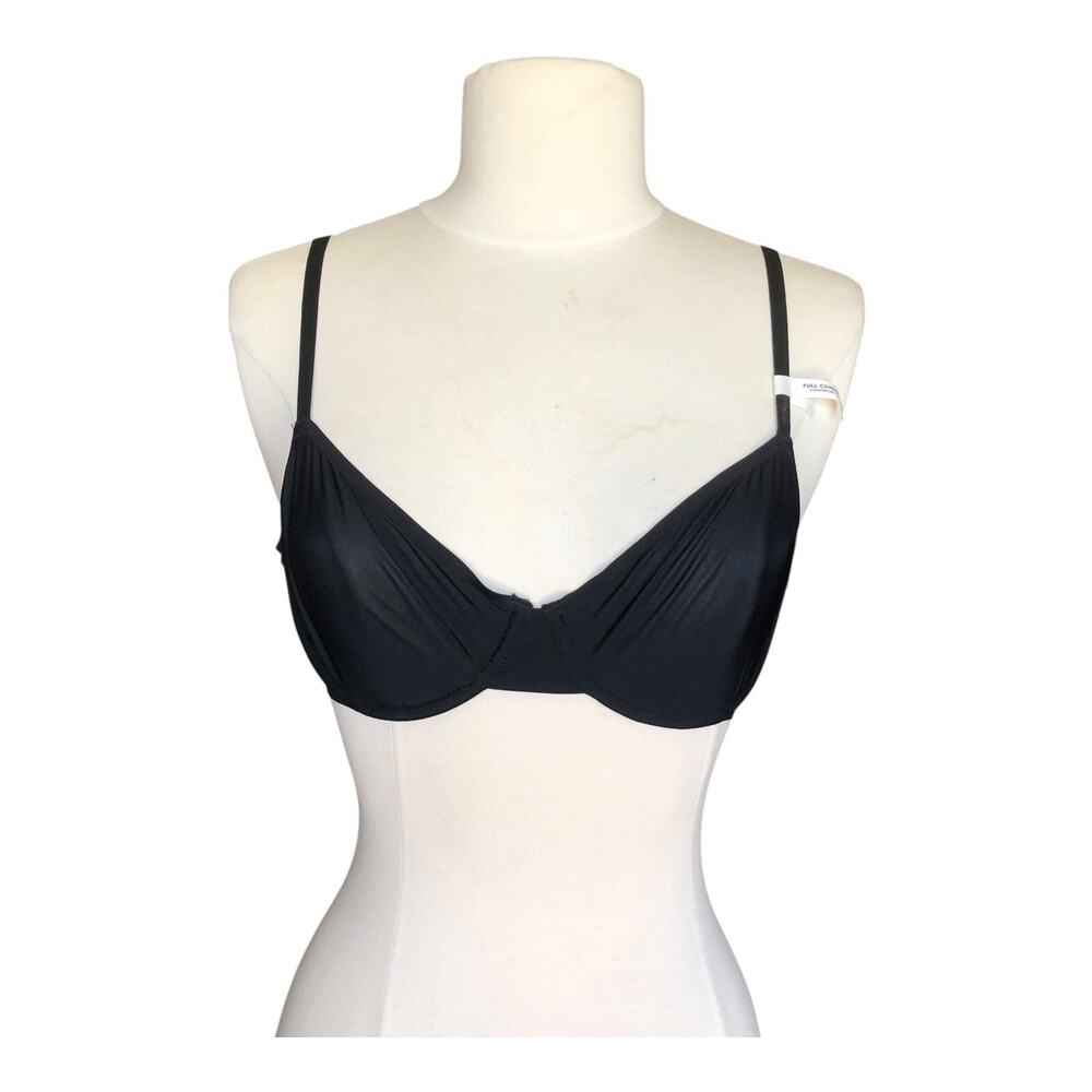Aerie Smoothez Lightly Lined Full Coverage Bra Black 32C NWT